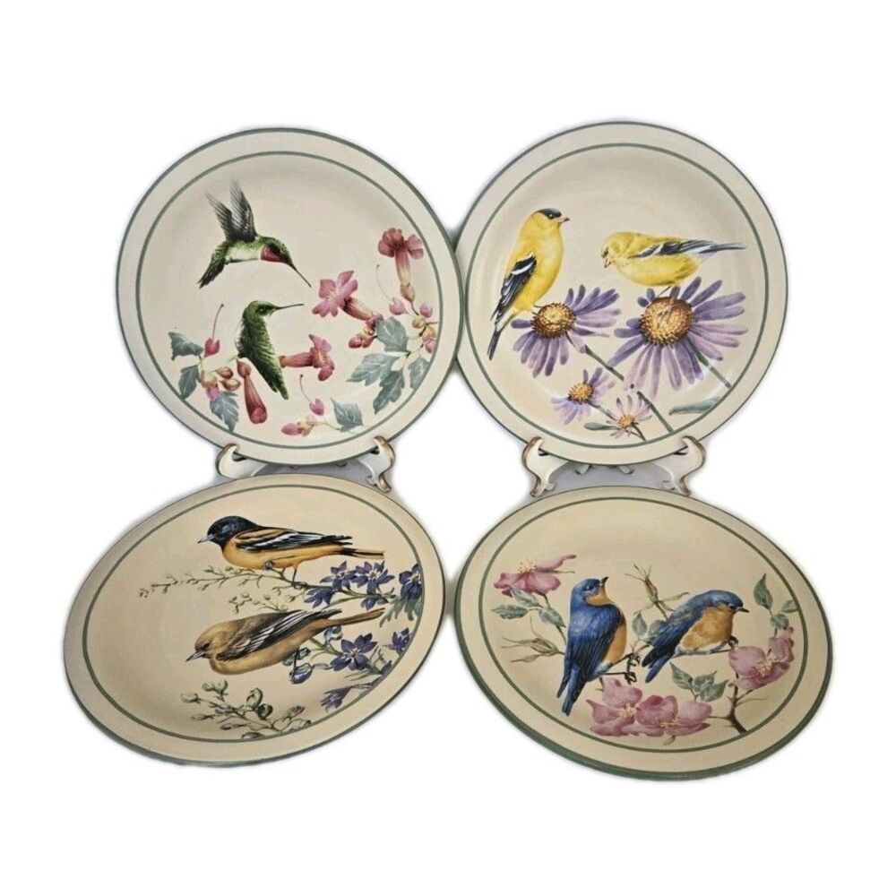 Lenox Summer Greetings 8 1/3" Salad Plate Lot Of 4 Catherine McClung